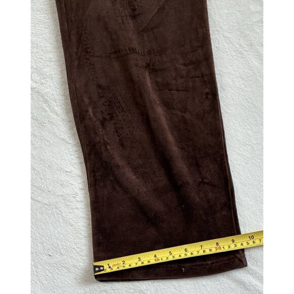 JONES NEW YORK Womens 2 Piece Velour Jogging Track Suit Pants Jacket Large Brown - Picture 10 of 12